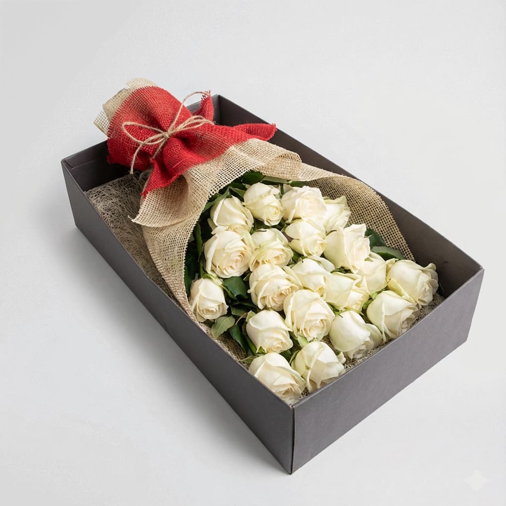 Слика на 19 Бели ружи во кутија