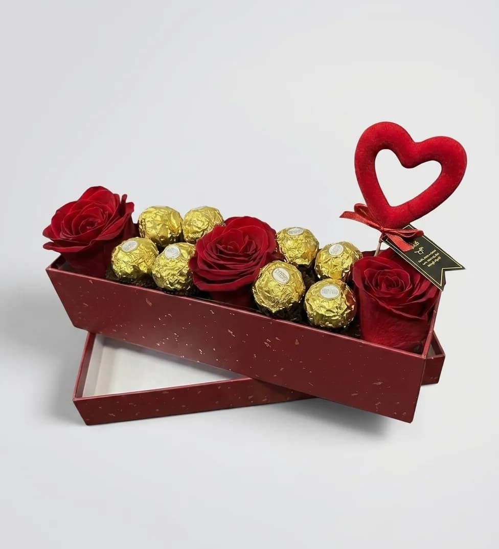 Слика на Љубовна хармонија – Рози и Ferrero Rocher